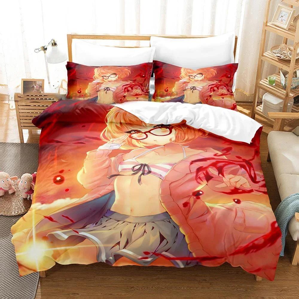 

3D Design Printed Beyond the Boundary Sleep Bedding Collection Pillowcase Comforter Cover Full Size Twin Size Full Queen Size King Dimension Adult EU Single 135x200cm