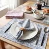 French Vintage Floral Cotton Cloth Napkins Set of 6 Botanical Printed Dinner Napkins for Wedding Party and Holiday Table Decor
