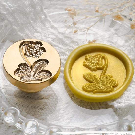 Wax Seal Stamp Exquisite Clear Texture Floral Pattern Sealing Wax Stamp Head Envelope Supply
