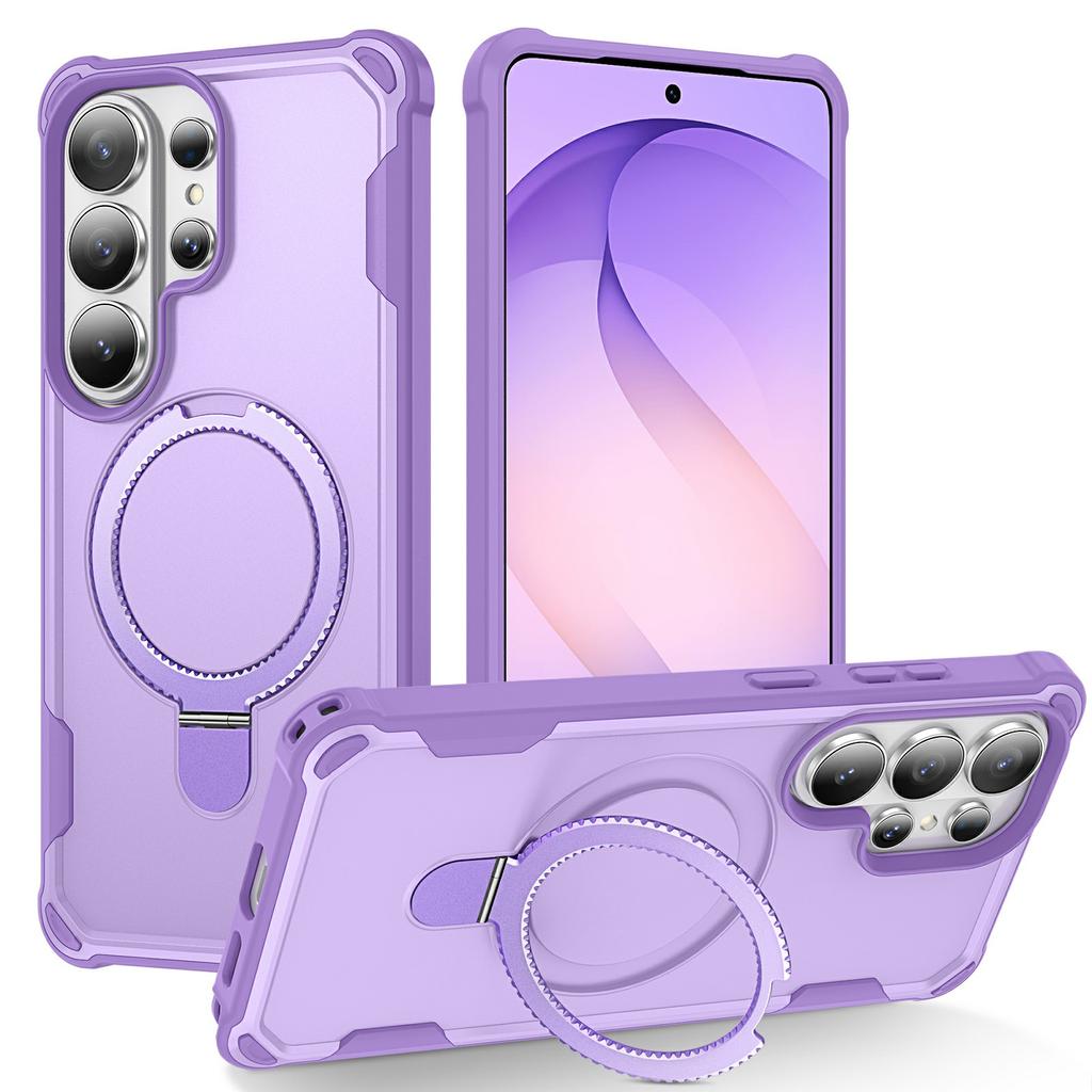 For Samsung Galaxy S26 Ultra Magnetic Case Kickstand TPU + PC Shockproof Phone Back Cover