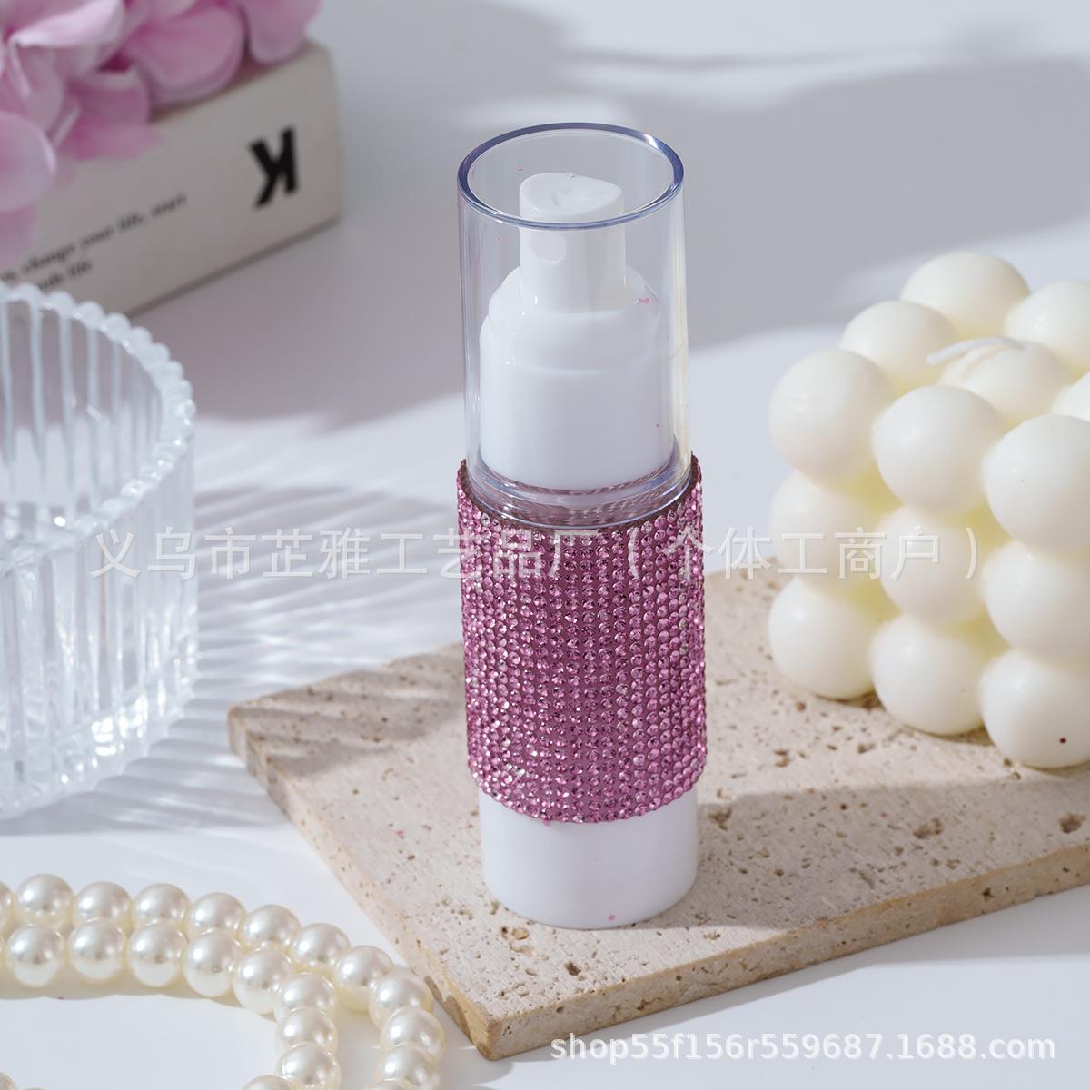 Nail art tool diamond-encrusted press-type portable lotion spray bottle, cosmetic spray bottle dilution ultra-fine atomization