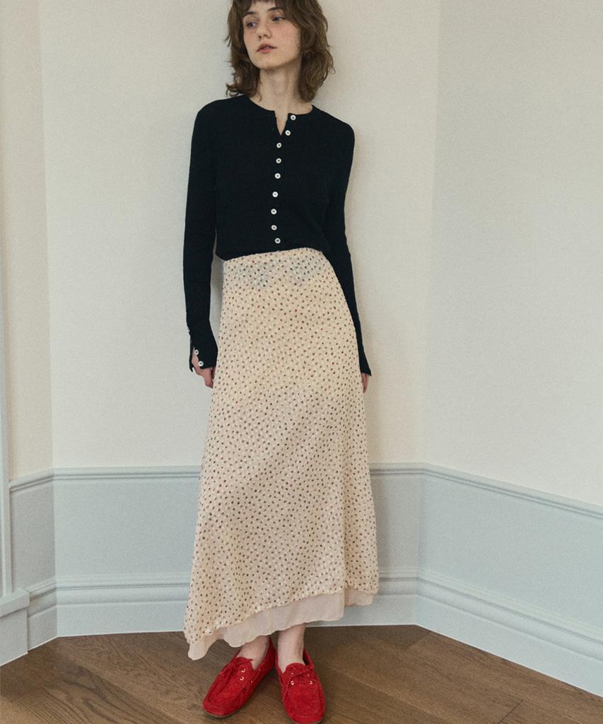 Aueonoseuteljia Bloom Flower Long Skirt_Red Flower(O25-Sk01)