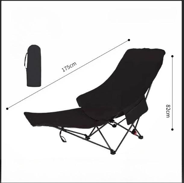 Portable Adjustable Folding Moon Chair for Camping, Fishing & Outdoor Relaxation - Steel Frame, 4-Position Leg Support