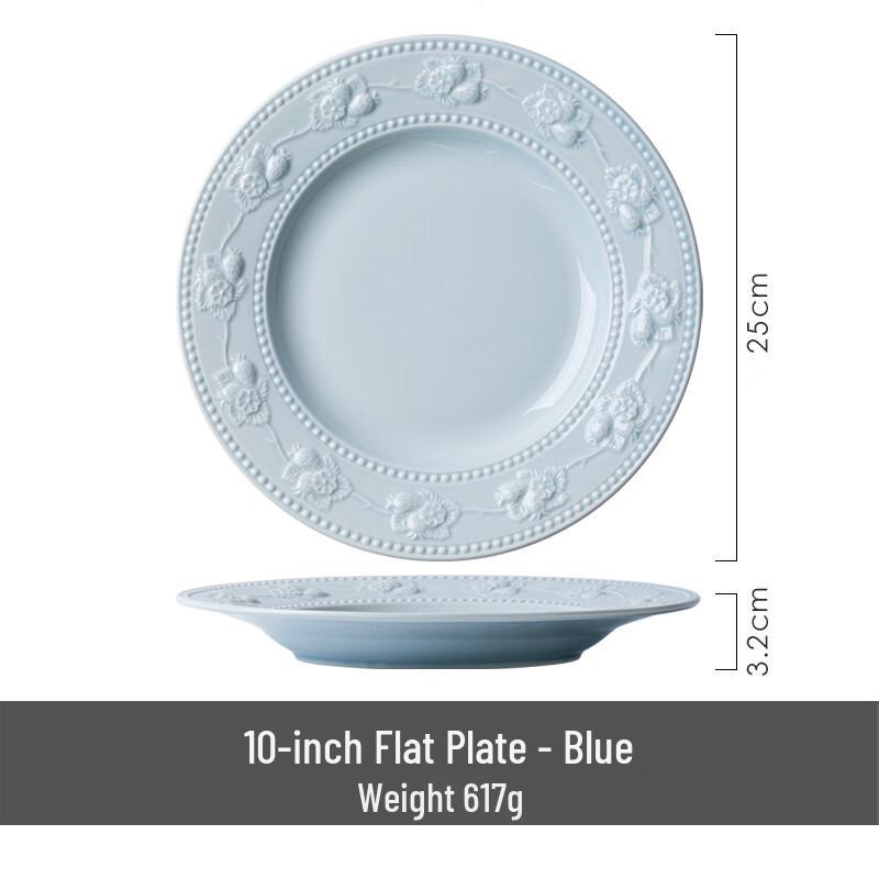 OIMG Light Luxury Embossed Strawberry Ceramic Plate