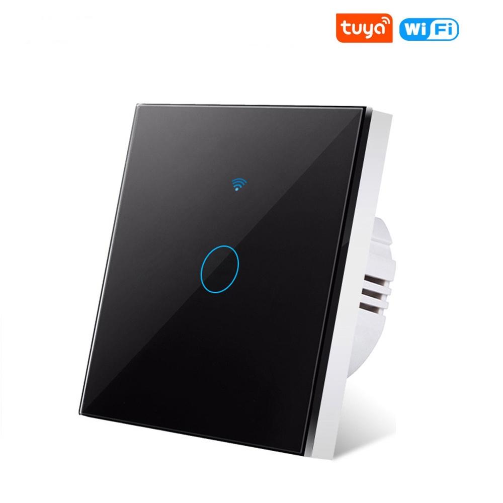 WiFi EU Light Wall Touch Switch 220V No Need Neutral Wire Tuya Smart Life Work with Alexa Google Home 1/2/3Gang