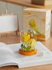 Sunflower Lego-Compatible Flower Pot Dust Cover - Educational Assembly Toy for Girls