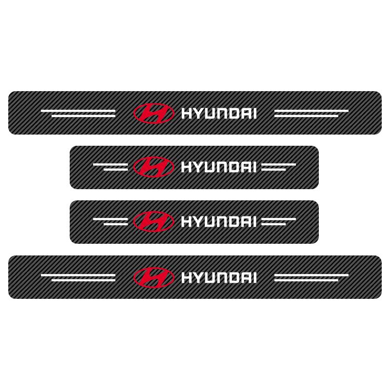 4 Buc/Set Protecție Prag Ușă Mașină Fibră de Carbon Autocolant 3D Accesorii Auto Pentru Hyundai Tucson 2021 Accent I10 I20 Kona Getz Solaris I30 Creta