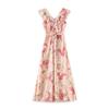 Elegant Slimming Summer Ruffle Dress - French Chic Style