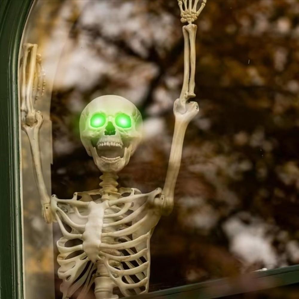 2026 Halloween Led Glowing Eyes Timed Light Up Skeleton Eyes LED Light String Waterproof Decoration Light Strip Horror DIY Eyes