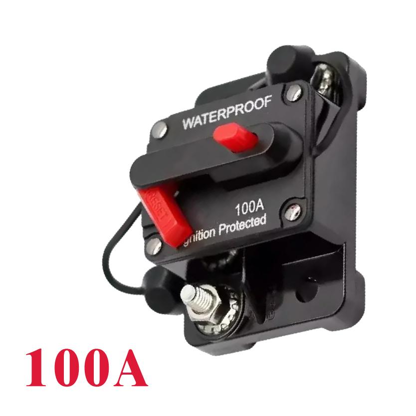 Car Audio System Waterproof Marine Circuit Breaker Reset Fuse 12V- 48V DC 40A 60A Reset 20A To 300A Circuit Breaker 6