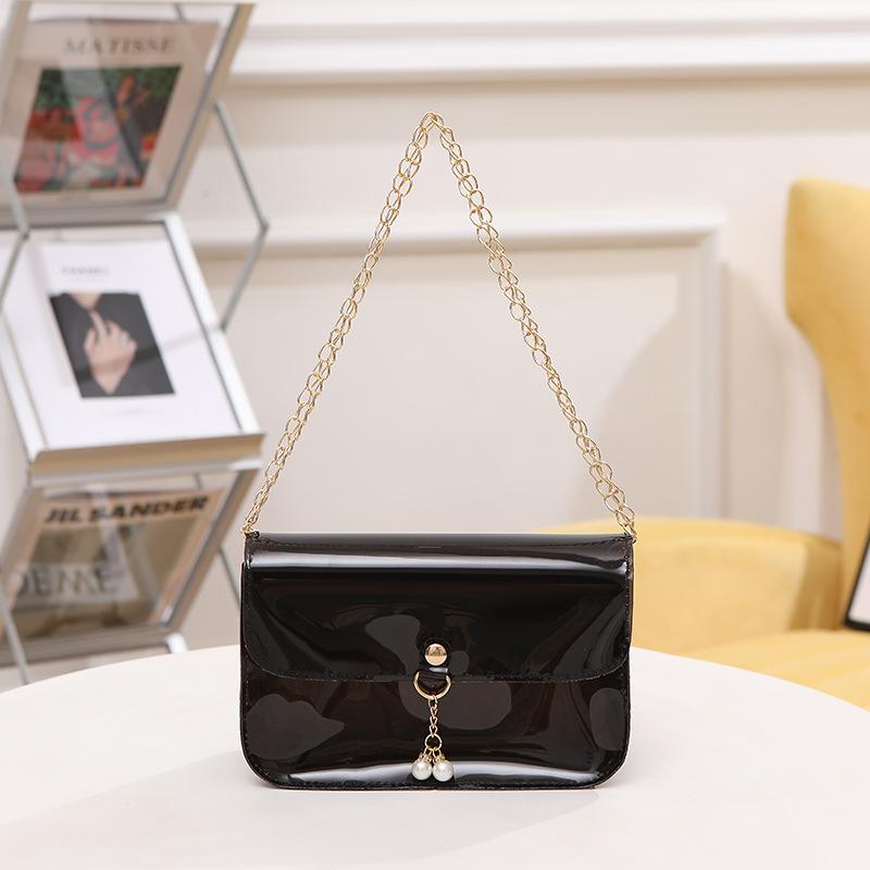 JYL TS Женские сумки-слинг Сумка-цветок 100 Плечевая ПВХ Прозрачная Сумка на жемчужной цепочке лимон