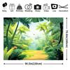 2D Photo Booth Background Cloth Tropical Forest Palm Tree Banner for Events