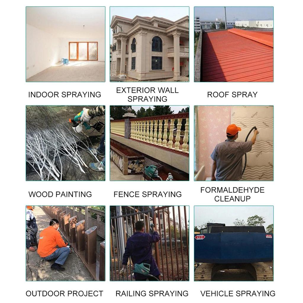 550W Electric Spray   800ml High Pressure Paint Sprayer 3 Spray Patterns  Rate Control with 2.5mm Plastic Nozzle for Painting Furniture Fence Car Bi