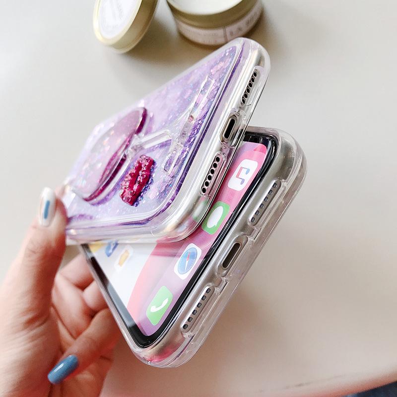 Dynamic Silicone Protective Cover for Vivo Red Lip Wine Glass S9 Quicksand Y7S Y93 Liquid One Piece Delivery Mobile Phone Case