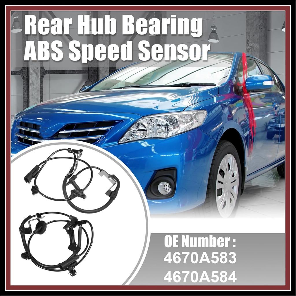1 Pair Rear Left Right ABS Speed Sensor for Mitsubishi Lancer 2009-2015 for Mitsubishi Outlander 2007-2015 No.4670A583/4670A584 Durable Material