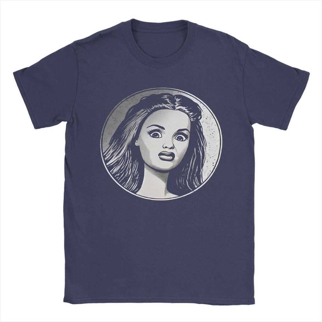 Unisex's Disgusted Doll Face Funny Meme Cursed Image Graphic T Shirts Pure Cotton Clothing Short Sleeve Crew Neck Tees