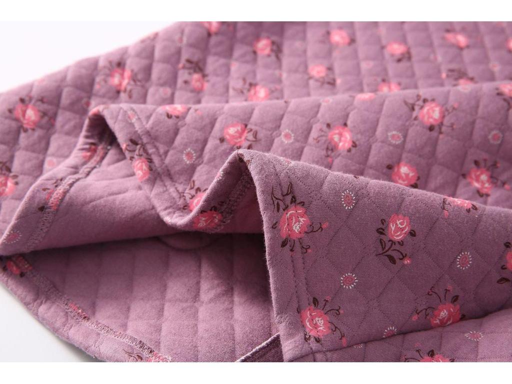 Women's Plus-Size Quilted Pajama Set for Middle-Aged & Elderly