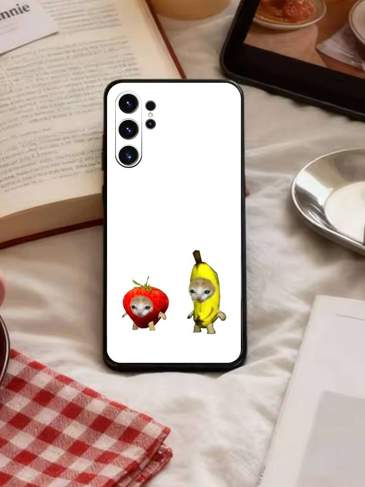 Big Eyed Goofy Cat Mouse Phone Case For Samsung S26,S25,S24,S23,S22,S21,S20,Plus,Fe,Lite,Others Black Cover