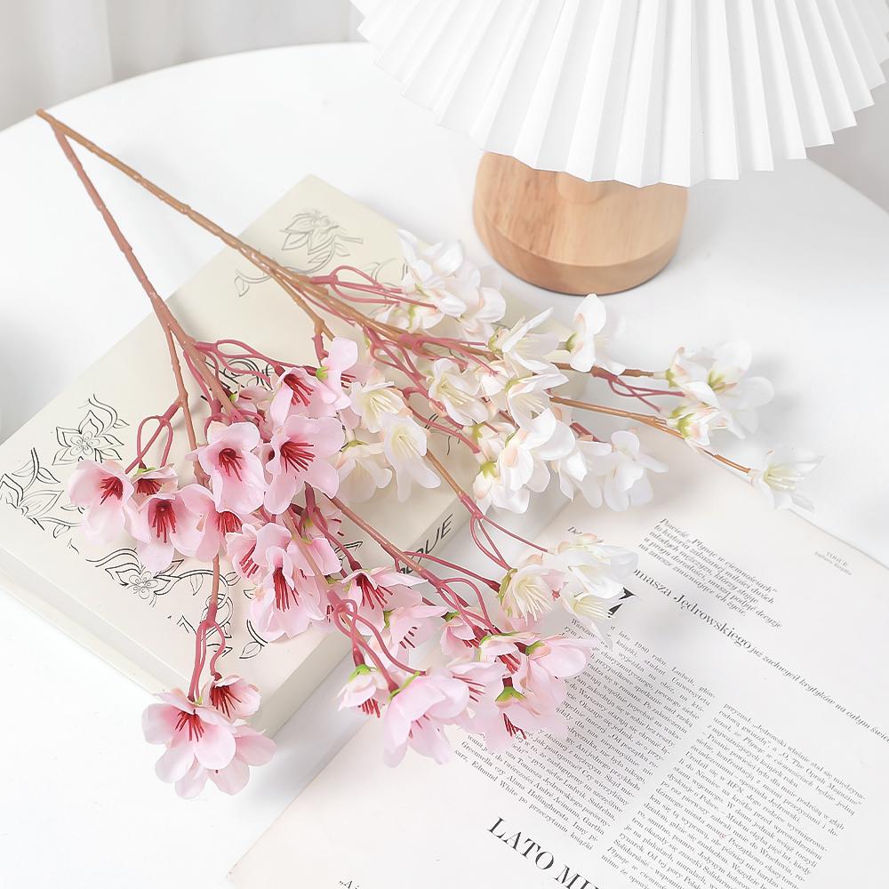1Pcs Peach Artificial Flowers Bouquet 39CM Fake Flowers for Home Decor Wedding Decoration Garland Table Vase Flower Arrangement