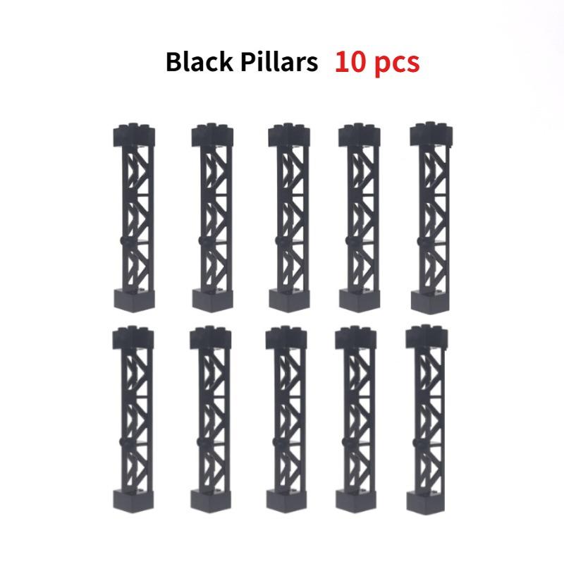 MOC Train Track Building Blocks Urban Railway Double-deck Elevated Bridge Up-and-Down Slope Support Bridge Scene Accessories Toy