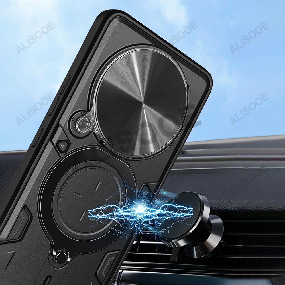 Armor Funda pro Honor Magic 7 Pro Pouzdro Posuvný Kroužek na Fotoaparát Stojánek Ochranný Kryt Telefonu pro Honor Magic 7 Pro 5G Nárazuvzdorné Capa