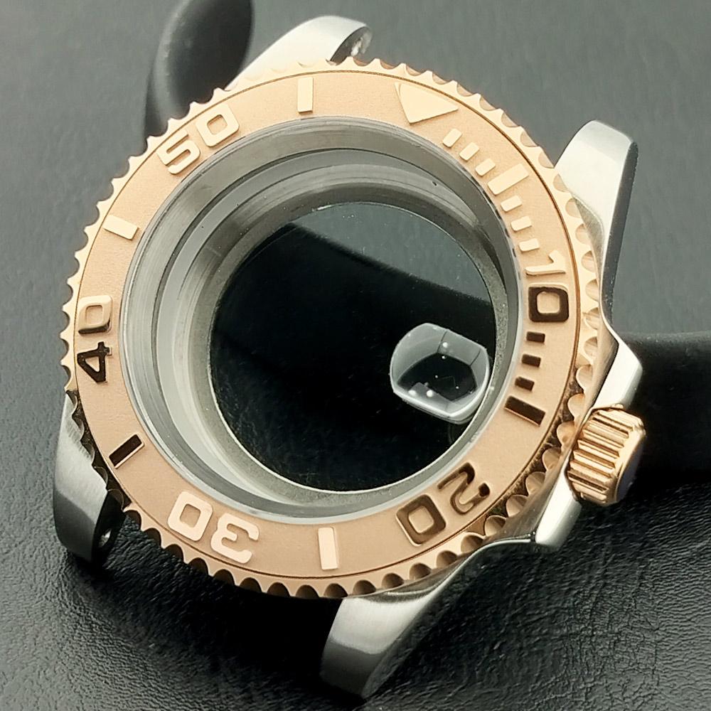 40mm Mechanical Watch Case for NH Series 35 36 38 Movement Yacht Design Style with Sapphire Crystal Watch Box Parts 7
