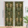 Set Of 2 Flat Curtains Polyester Material Green Field Printing Art Design Bedroom Home Decoration Curtain Perfect For Master