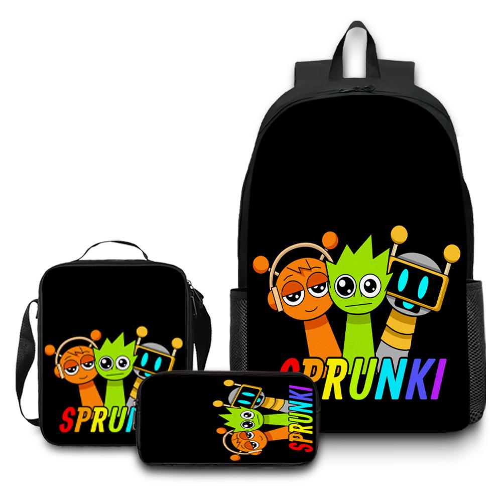 Rhythm Box Game School Bag Sprunki Load Reduction Cartoon Backpack Student Backpack Backpack D