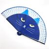 1 pcs Handmade Cat Patterns Cartoon Summer Gift Home Decoration Folding Fan Fan Crafts Silk Fan