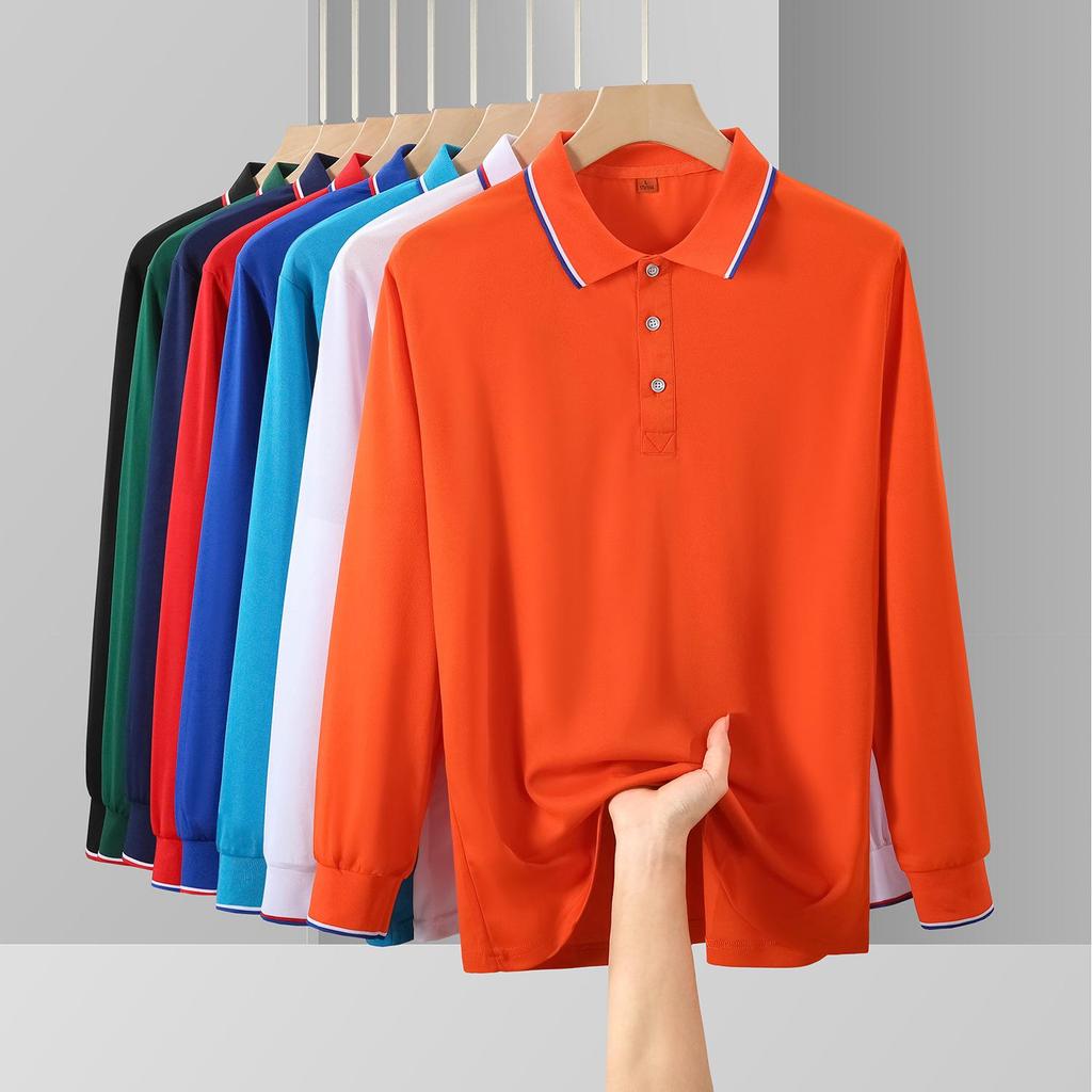 Polo Shirt with Custom Logo, Long-Sleeve, Autumn/Winter, Cultural Ad Shirt