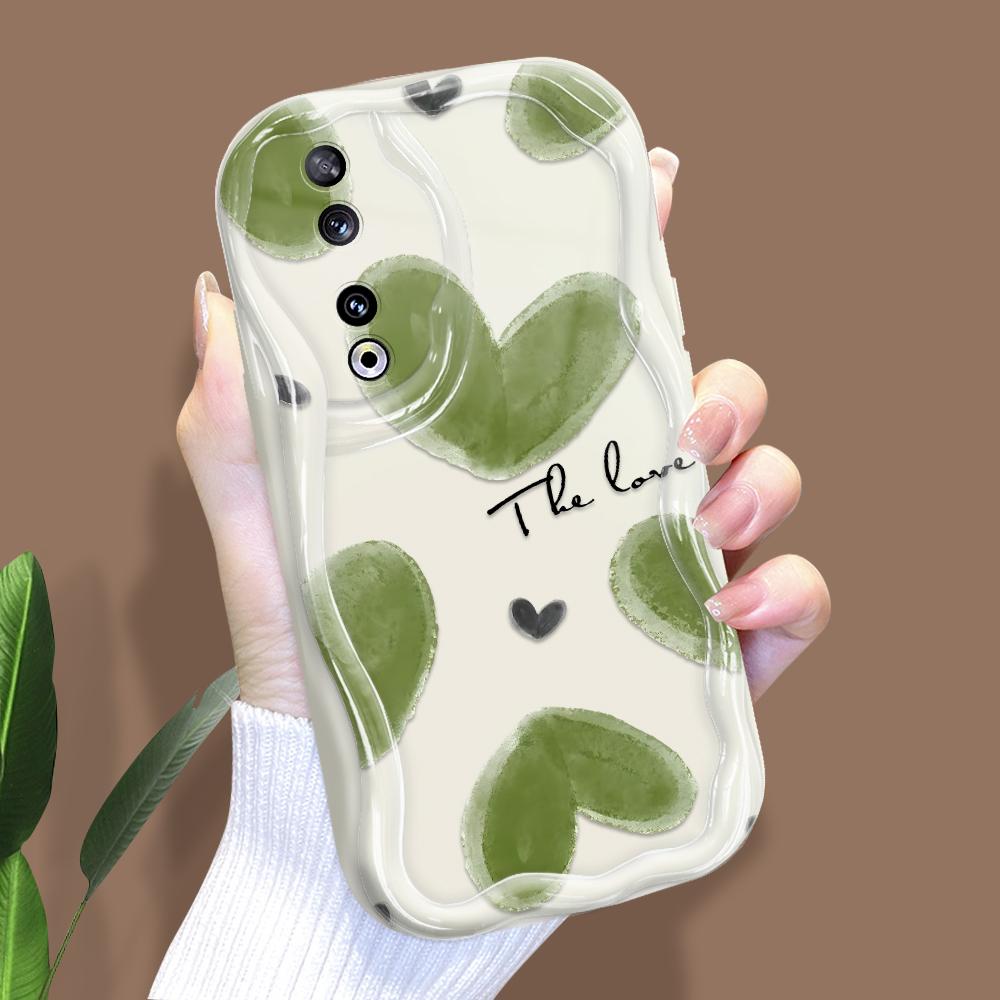 

Милый мультяшный узор, кремовая текстура, мягкий силиконовый чехол с волнистыми краями, чехол для телефона для Huawei Honor Infinix Tecno iPhone Infinix Hot 40 Pro белый