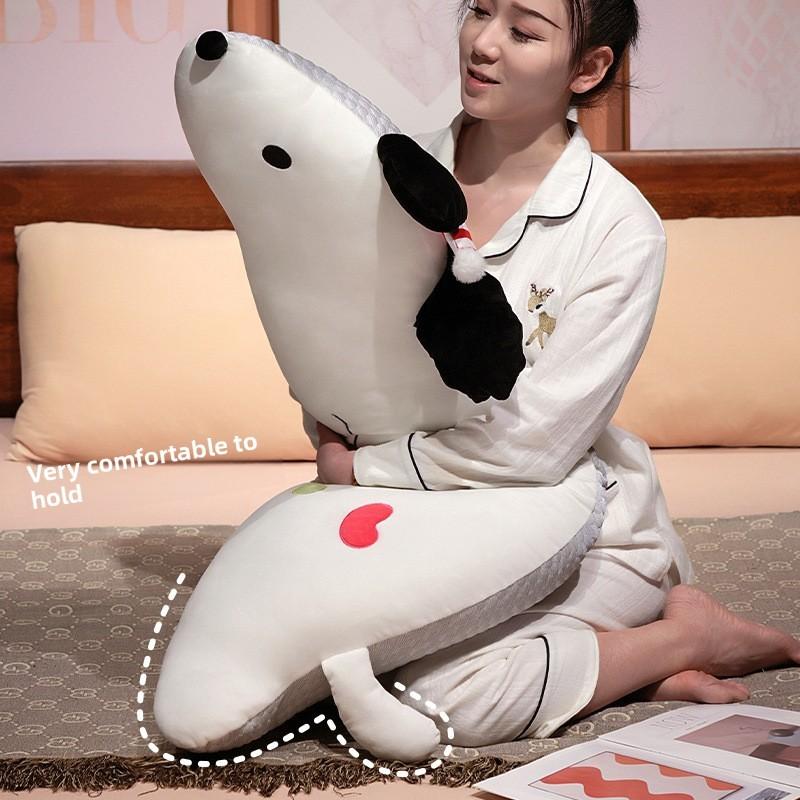 Puppy Soft Lazy Long Pillow With Pp Cotton Filling For Bed Sofa Kids Backrest