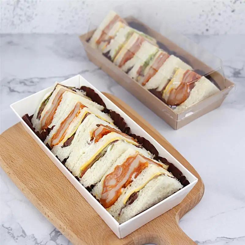 

50pcs Macaron Boxes Plastic Dessert Cupcake Packaging Sandwich Cases Container Wedding Party Supplies Swiss Roll белый