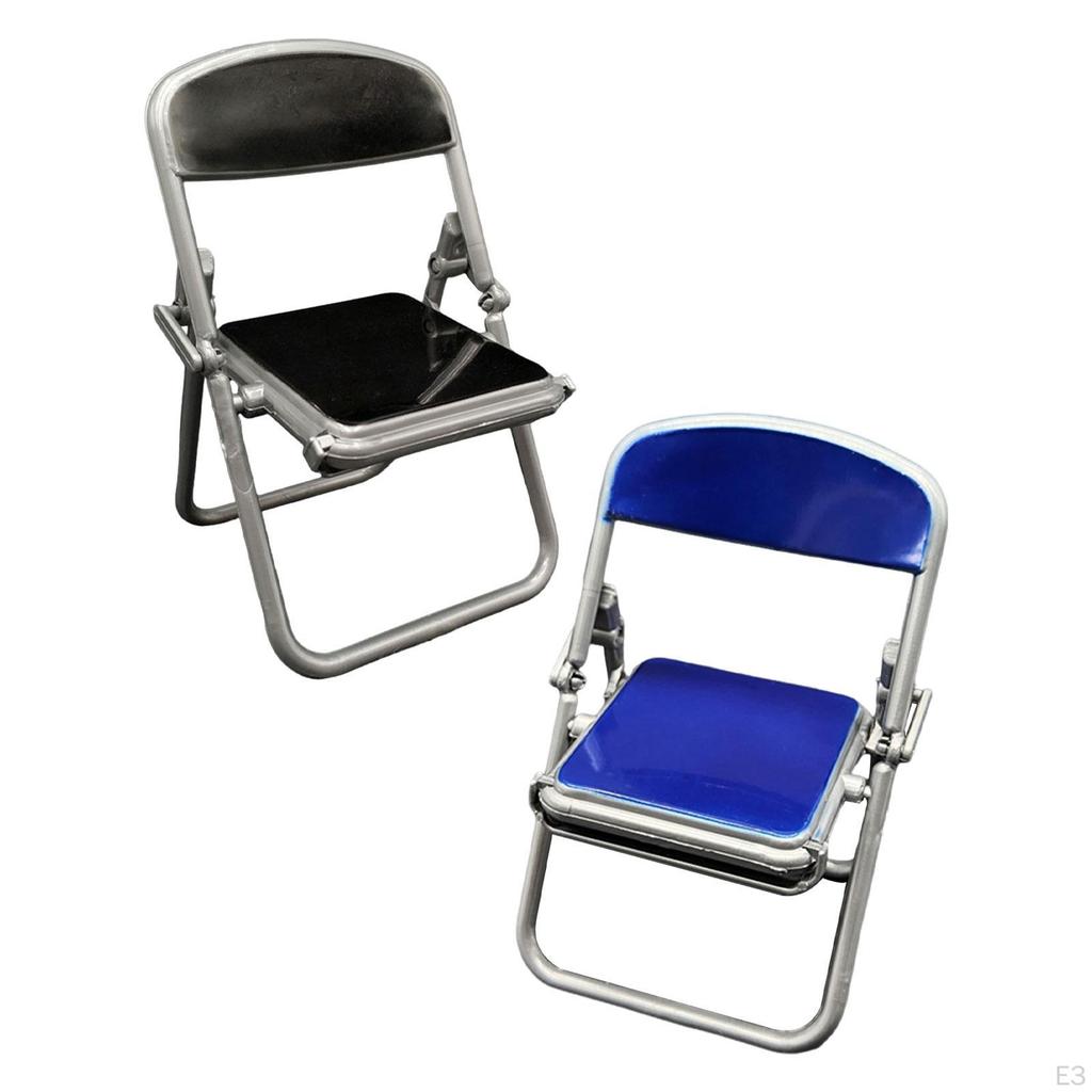 1/12 Figurka Akcji Składane Krzesło Mini Mebel Scena Akcesorium dla Lalki 6-calowy Pokój DIY