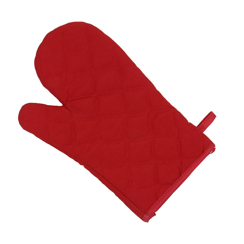 1PC Heat Resistant Oven Mitts Kitchen Gloves Microwave Safe Long Anti Scalding Cloth Mittens For Cooking Baking Solid Color Protective Gear