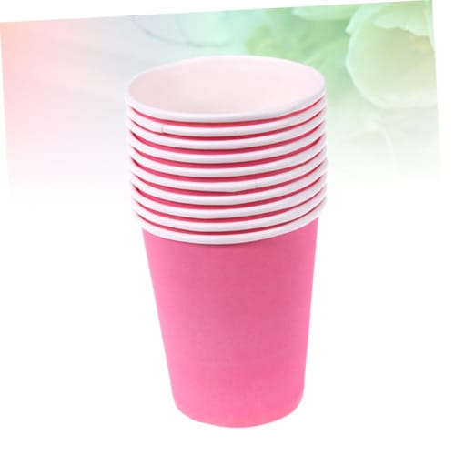 OHPHCALL 100pcs Disposable Drink Cups, Party Cups, Plastic Cups, DIY Paper Cups, Colored Paper Cups, Disposable Paper Cups, Blank Mugs, Disposable Cup
