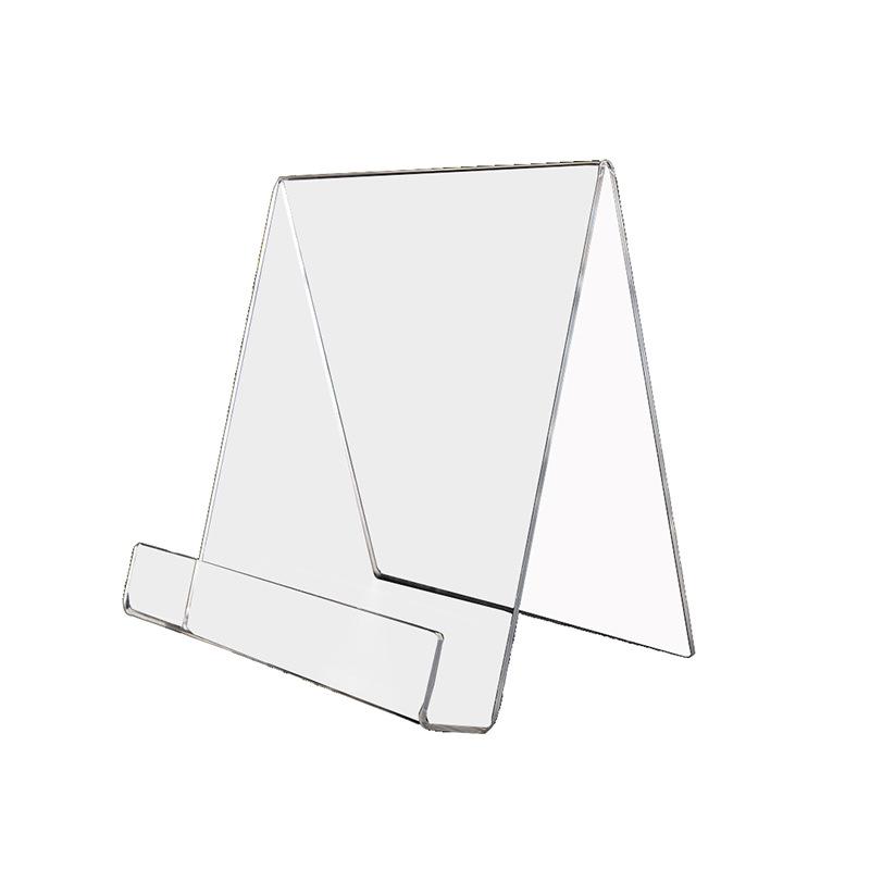 Acrylic Book Display Stand - Transparent Desktop Document Holder and Shelf