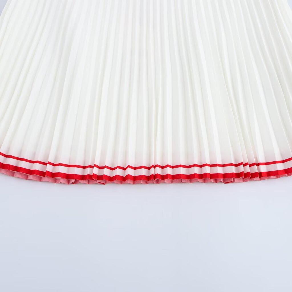 Frühling 2025 Damen Europäischer & Amerikanischer Stil Plissierter Minirock mit Mittelhoher Taille