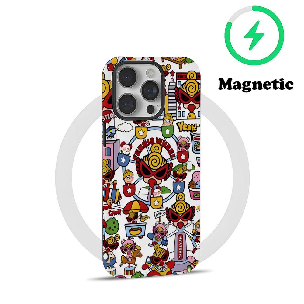 Japan Fashion Hysteric Mini Phone Case Magnetic For IPhone 16 15 14 13 12 11 Pro Max X XR XSMax 7 8 Plus Glossy Film Hard PC Co