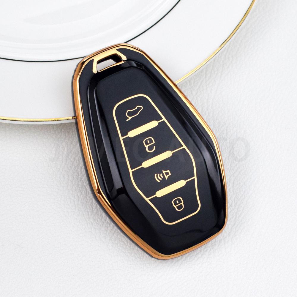 

ТПУ автомобильный смарт-брелок с дистанционным управлением, чехол для Chery JETOUR X70 X70plus X70m X90plus X95pro, защитный держатель, сумка, аксессуары чёрный