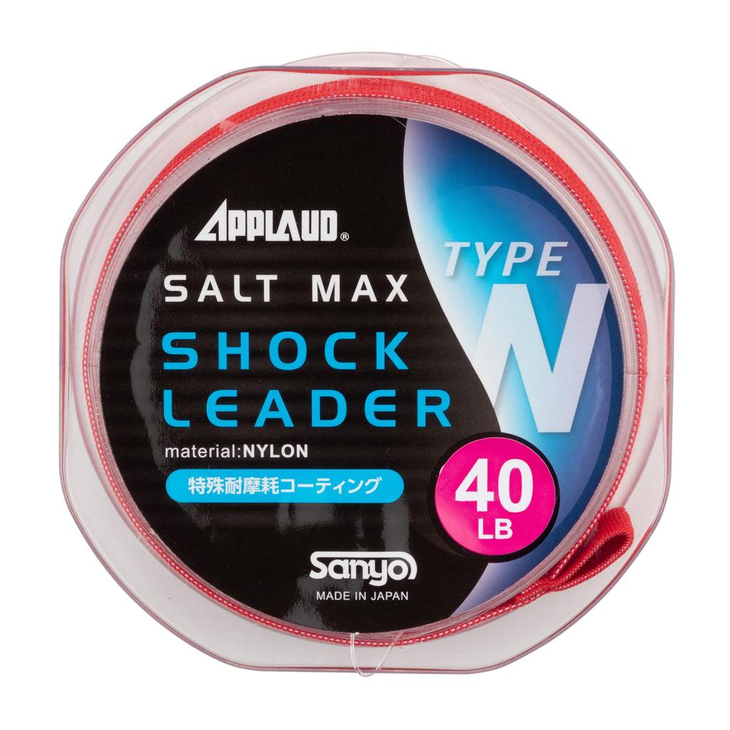 Sanyo Nylon Shock Leader Applaud Saltmax Shock Leader Type N Nylon 50m 90lb Natural Clear