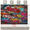 2D Colorful Graffiti Wall Photography Background Cloth