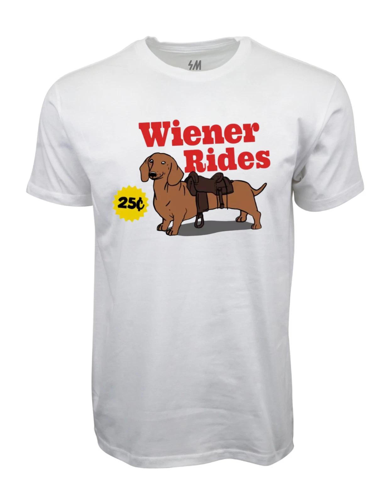 Mens Wiener Rides Graphic T Shirt XL