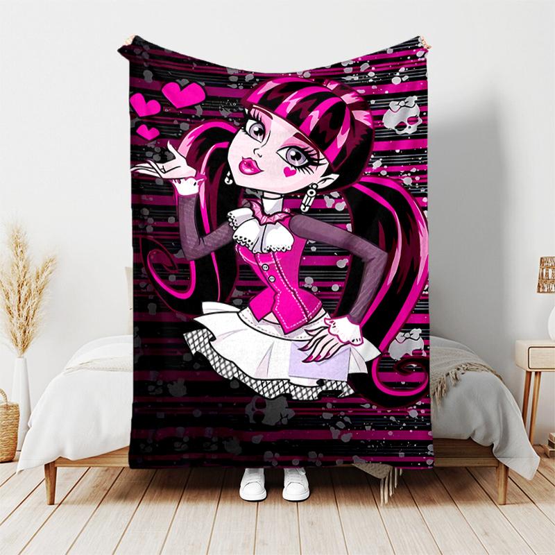 1pc Blanket Monster High1 Print Design, Lightweight Blanket for Sofa, Bed- Soft &Warm, Gift for All Seasons Like Christmas, Halloween