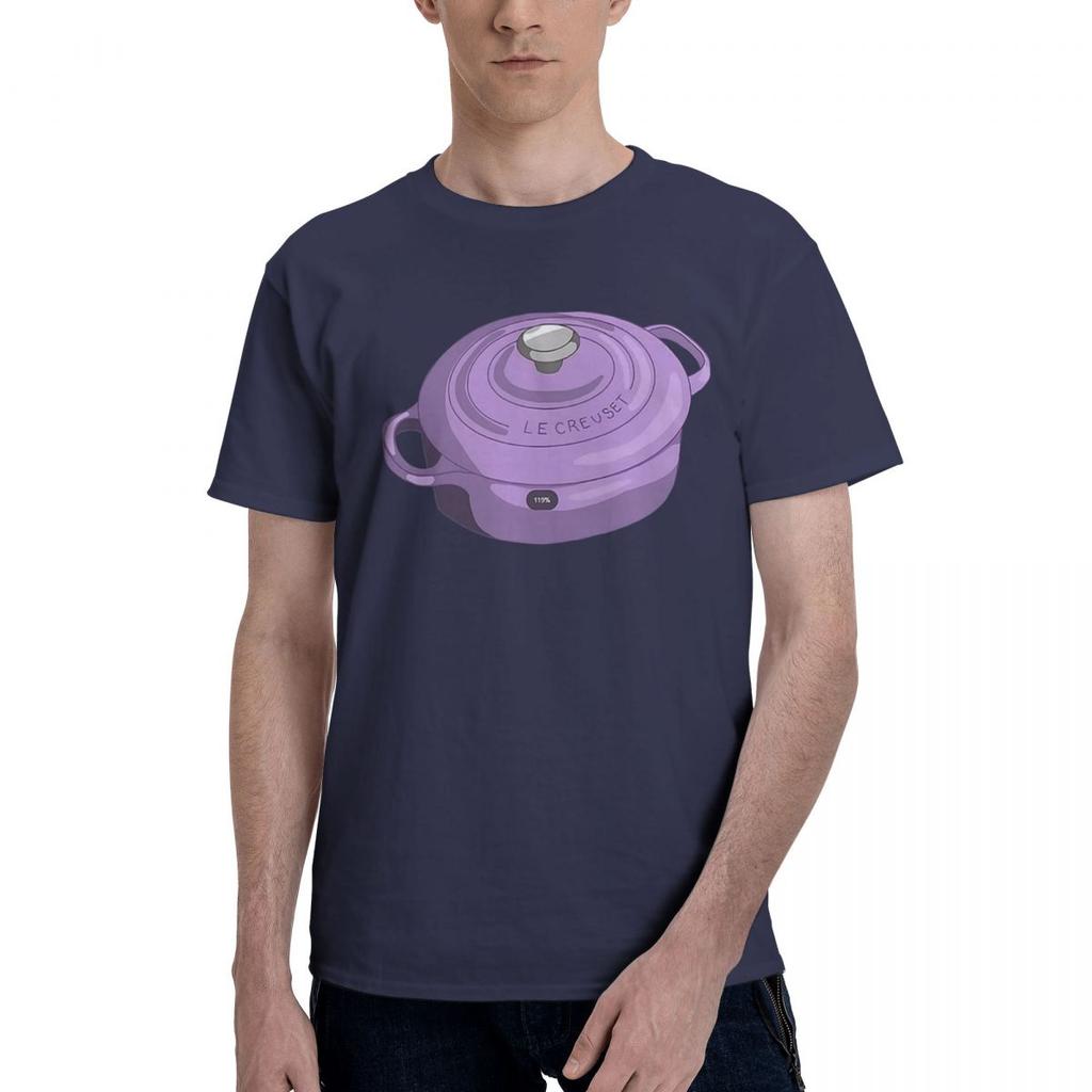 Le Creuset Bräter Aufkleber 100% Baumwolle Lässig Atmungsaktiv Bequem Oberteile Kurzarm T-Shirt Herren Geschenke