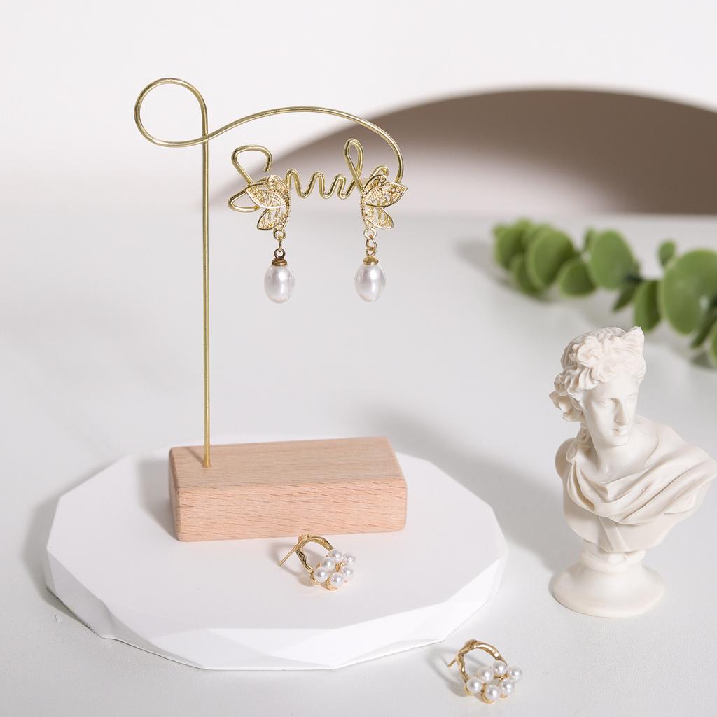 Stojak na biżuterię, bransoletka, kolczyki, naszyjnik, stojak na drewnianą podstawę, organizer na biżuterię, akcesoria do zdjęć, dekoracja domu