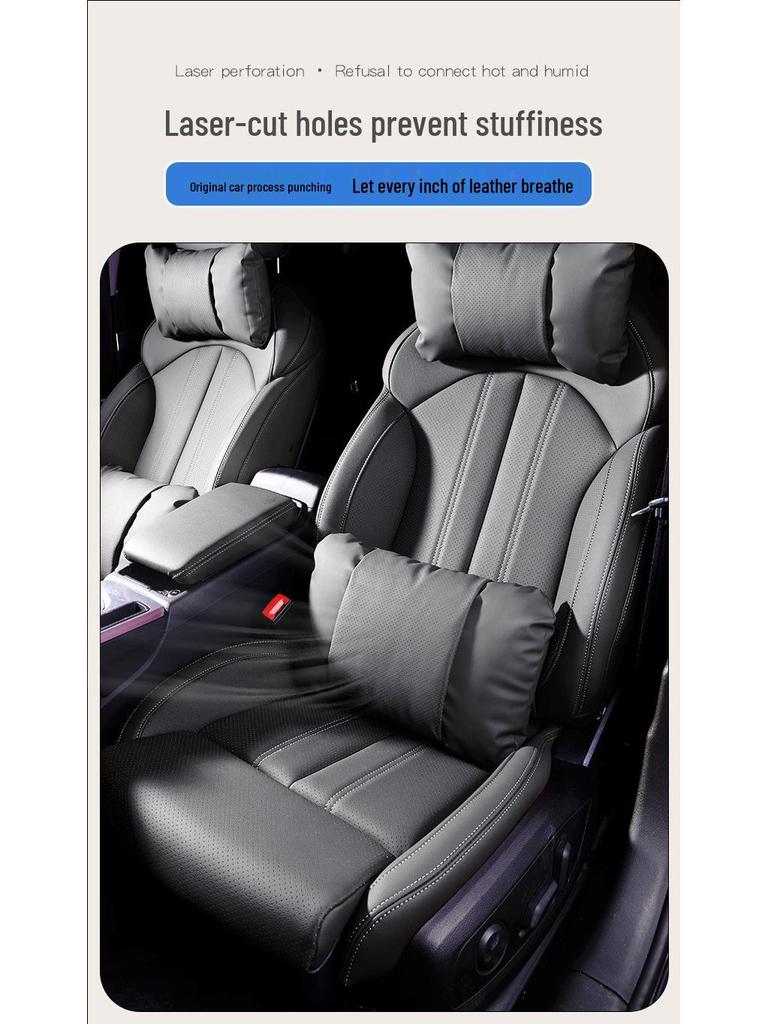 Leather Headrest Cover for Buick GL8, Encore Plus, Lingshang E5, Avia, Regal, Lu Zun, Angke Qi, and Century