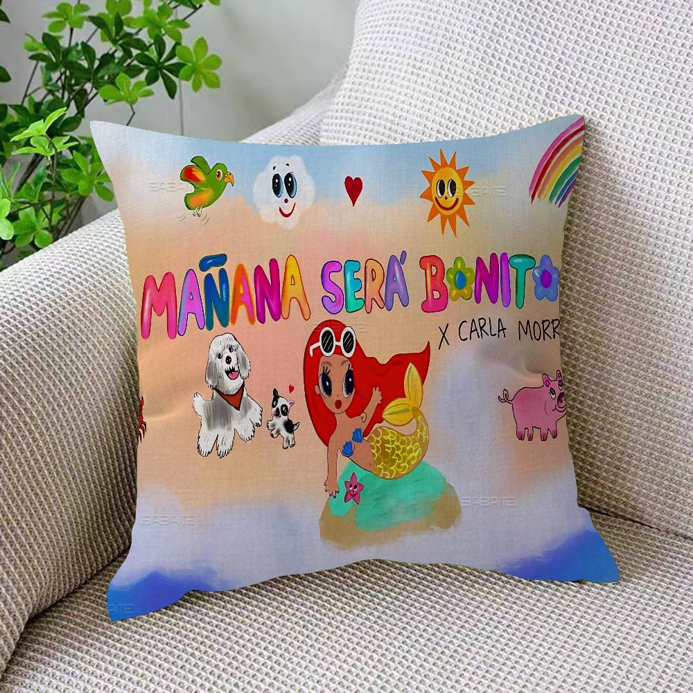 Singer KKarol G Funny Cushion Cover Pillow Cover Decor Pillowcase Printed Cushion Case For Couch