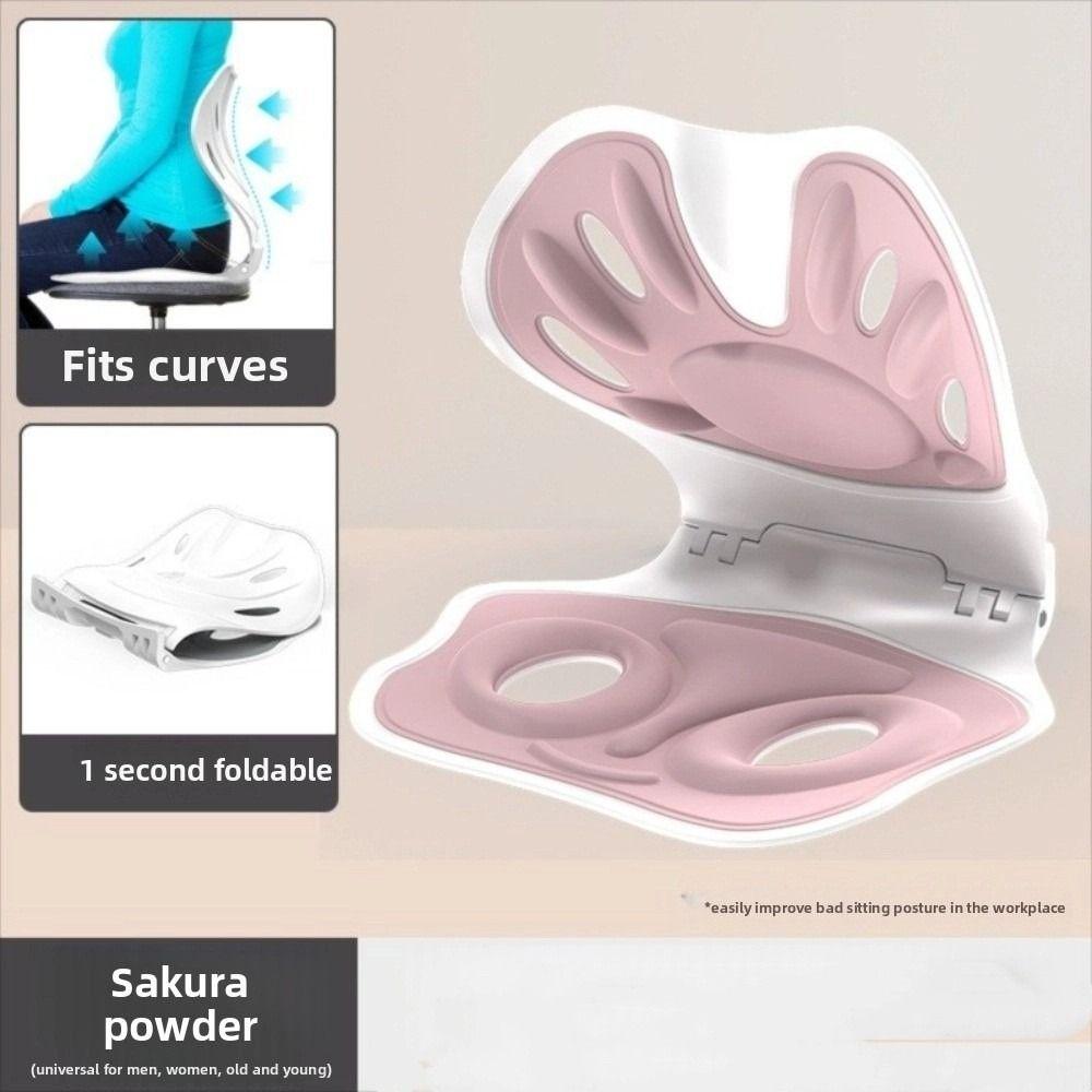 Foldable Back Support Cushion Soft Comfortable Posture Correction Cushion Breathable Adjustable Buttocks Chair Mat