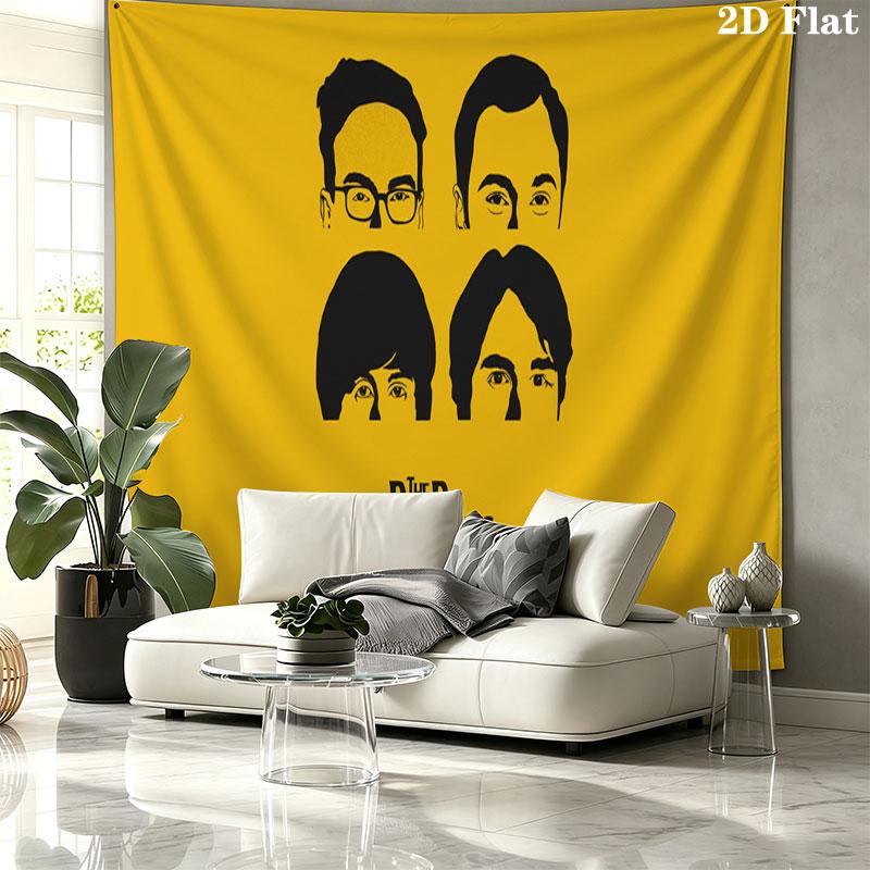 The Big Bang Theory Wall Tapestry, Aesthetic Printed Fabric Blanket, Suitable for Bedroom, Living Room, and Home Decor.